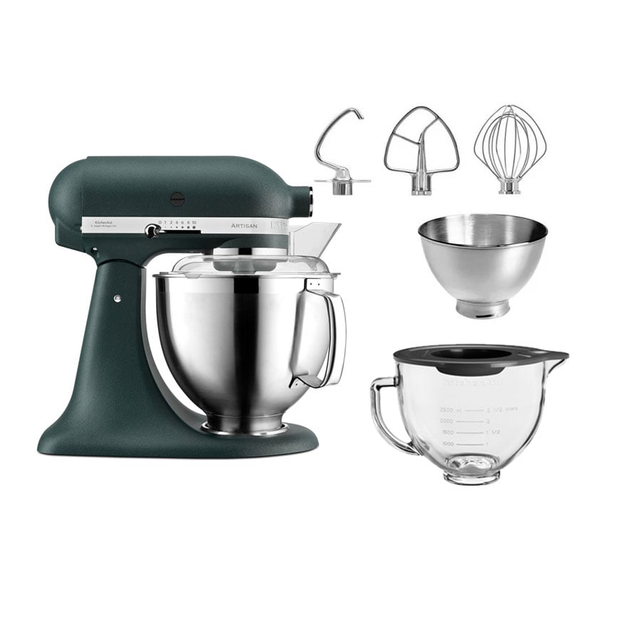 KitchenAid Pebbled Palm 185 Artisan stand mixer with Free Glass Bowl