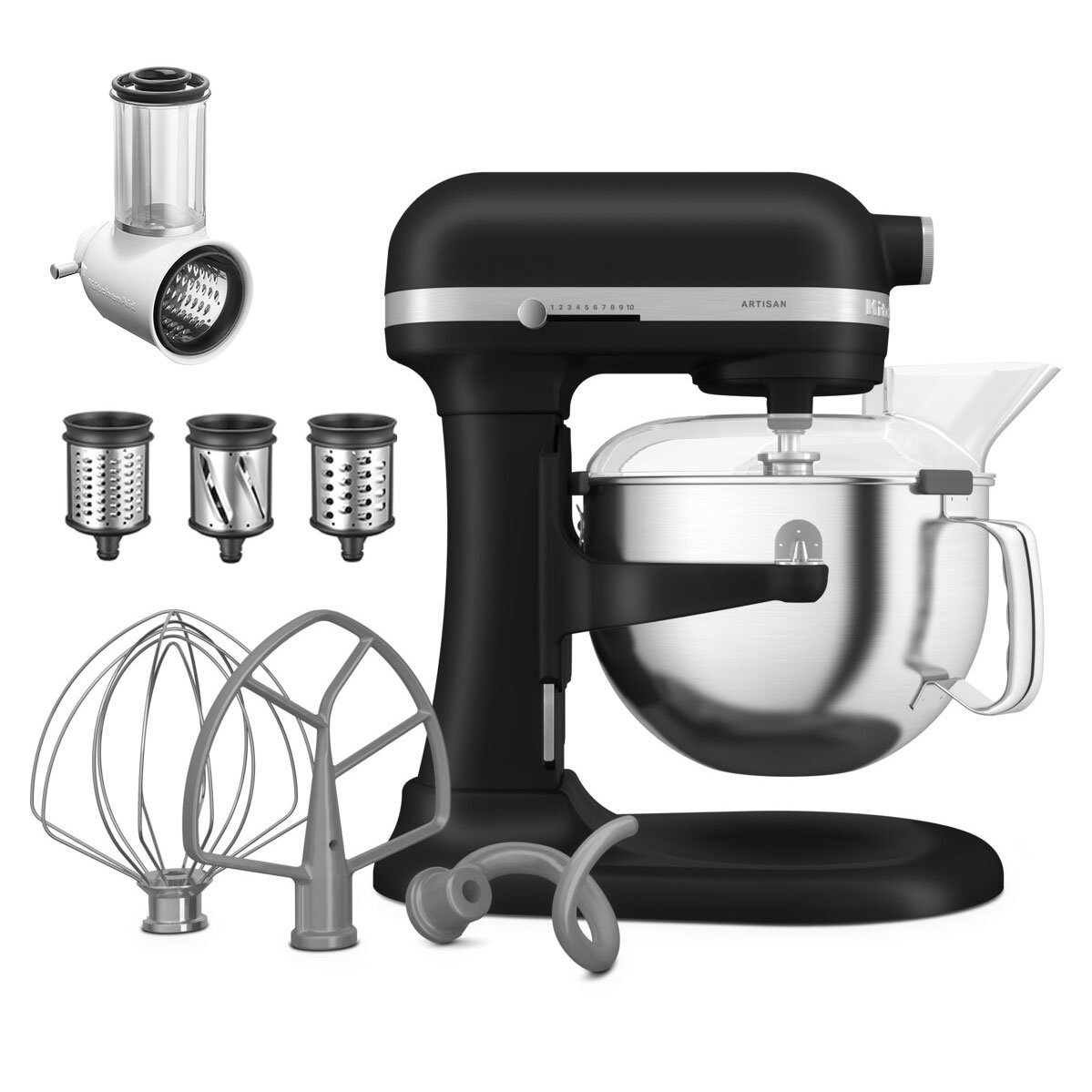 KitchenAid matte black 5.6 l bowl lift stand mixer with free gift