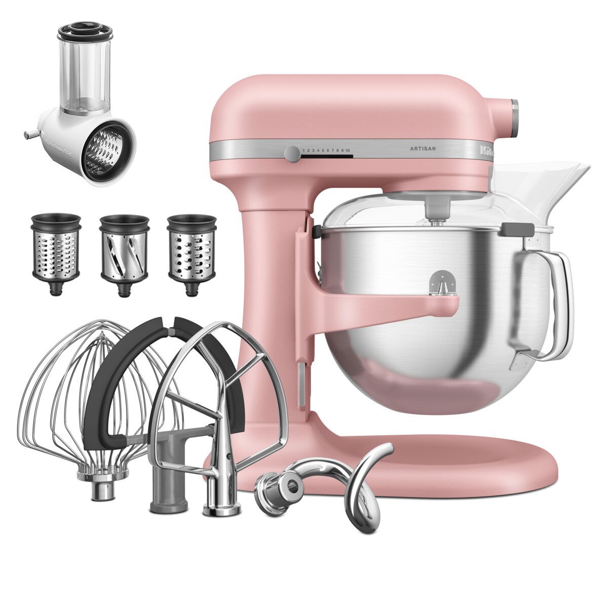 KitchenAid Droed Rose 6.6L Bowl Lift Stand Mixer with Free slicer and shredder attachment