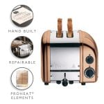 Dualit 2 slot copper toaster