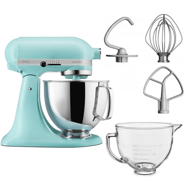 KitchenAid Mineral Water 125 stand mixer with free glass bowl