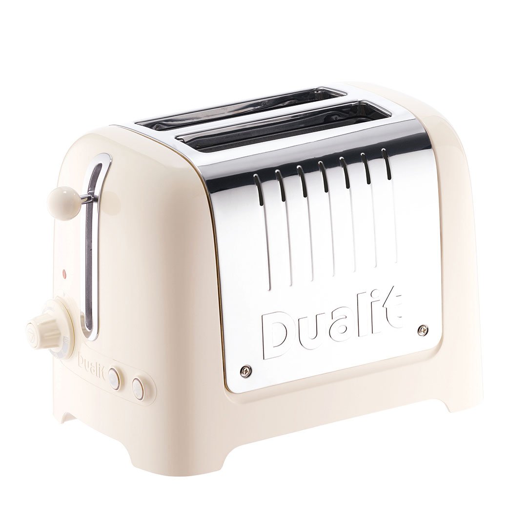 Dualit lite 2 slot toaster in canvas white