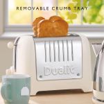 Dualit lite 2 slot toaster in canvas white