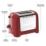 Dualit Lite 2 slot toast Gloss Red