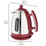 Dualit Lite 1.5 gloss red kettle