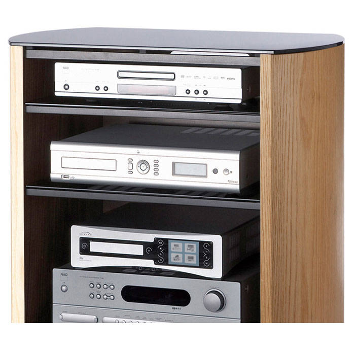 Alphason Designs FW7504LOB 4 Shelf Hifi Stand for up to 37