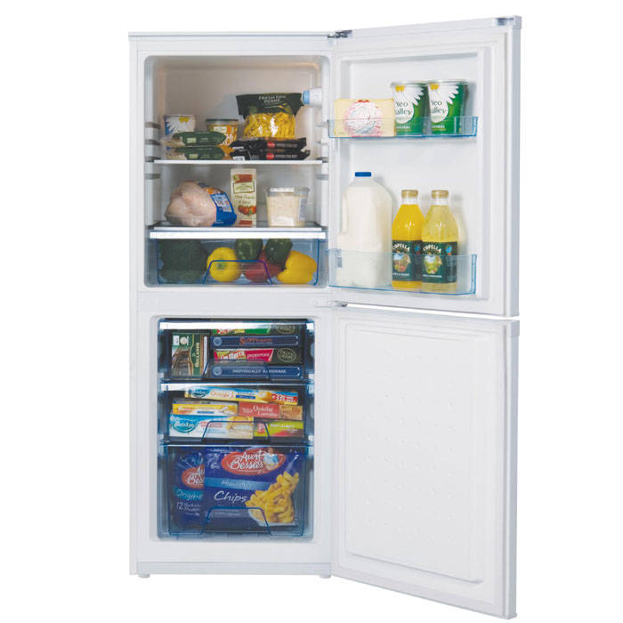 LEC TF55142W Fridge Freezer Frost Free 55cm wide 140cm High - Gerald Giles