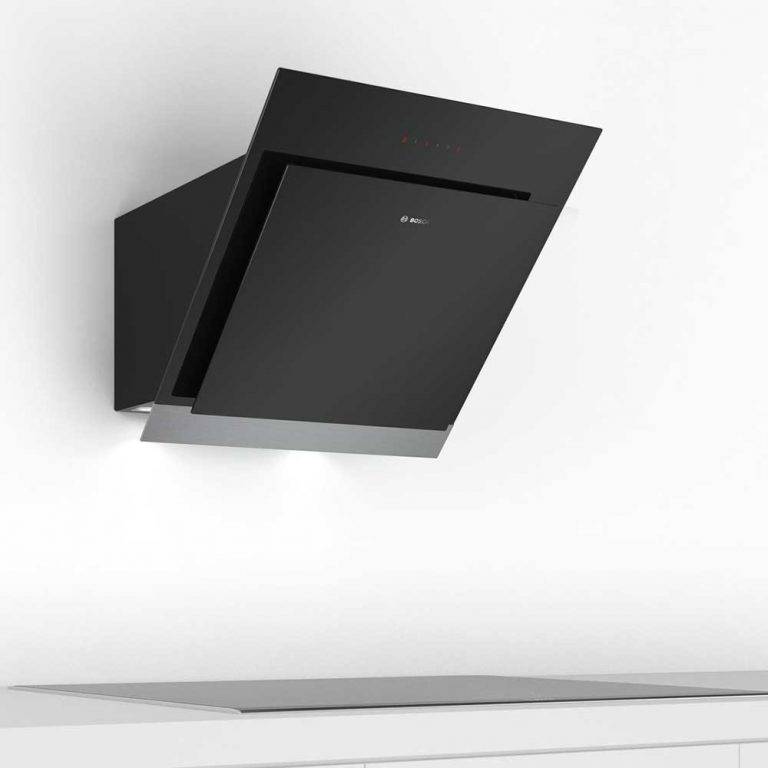 Bosch DWK67HM60B 60cm Angled Glass Chimney Extractor Hood Gerald Giles   Bosch DWK67HM60B Inclined Hood 5 768x768 