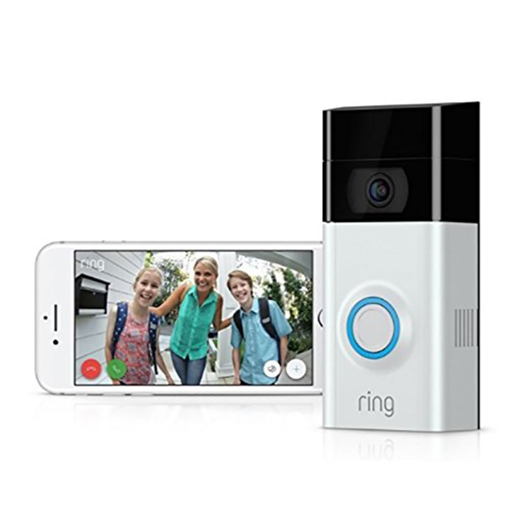 ring satin nickel wireless doorbell